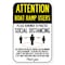 Signmission Public Safety Sign-Boat Ramp Users Practice Social Distancing, Heavy-Gauge, 12" H, A-1218-25372 A-1218-25372 - alternate 1